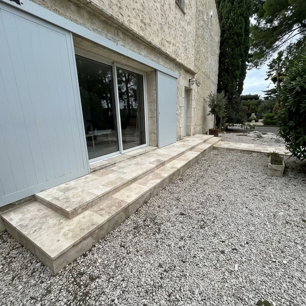 Accès extérieur avant rénovation — secteur Lunel, Hérault